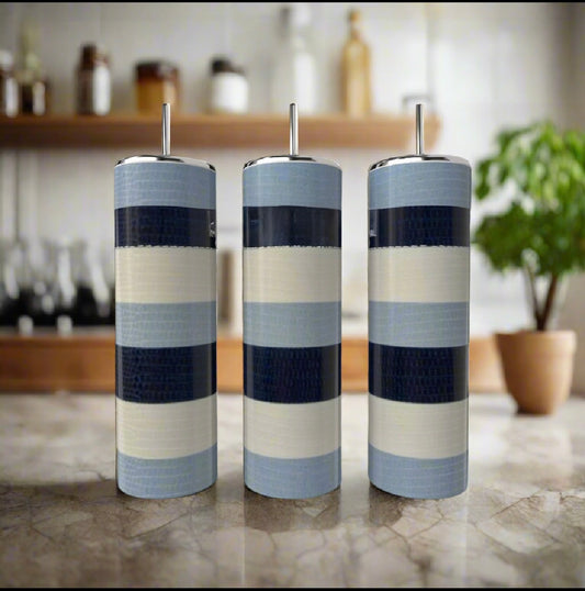 Blue Stripe 20oz Skinny Tumbler