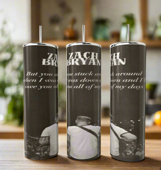 Zach Bryan Lyric 20oz Tumbler