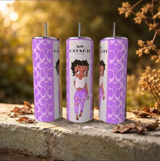 Bet-tie- Purple 20oz Stainless Steel Skinny Tumbler