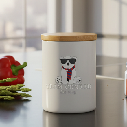 Junior Mint Bear Candle: - Handmade Soy Wax Candle with Wooden Lid