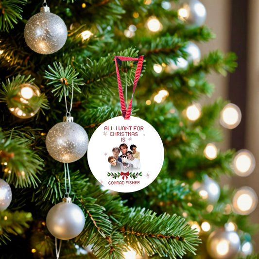 All I Want For Christmas Is Conrad Fisher Ceramic Tree Ornament