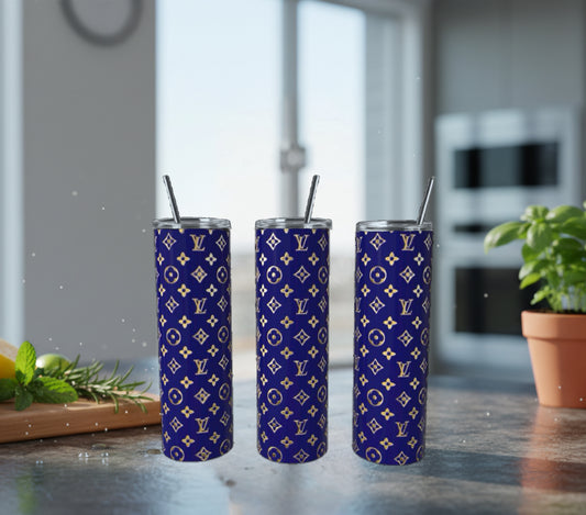 Blue & Gold 20oz Stainless Steel Tumbler