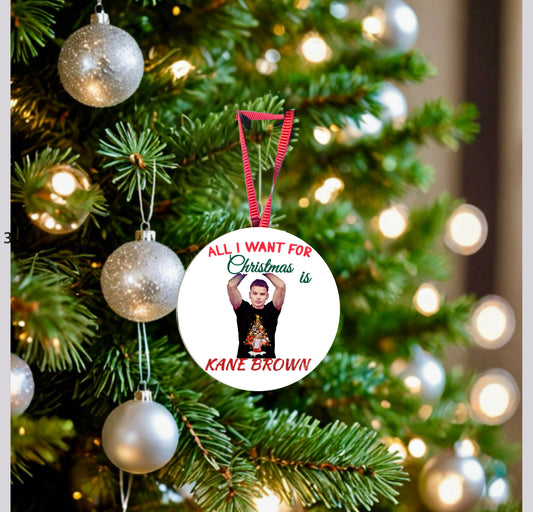 All I Want For Christmas Is KB Ceramic Tree Ornament