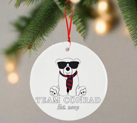 Junior Mint Bear | Team Conrad | Ceramic Tree Ornament