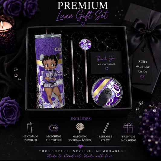 Boop Purple Luxe 20oz Tumbler Gift Set