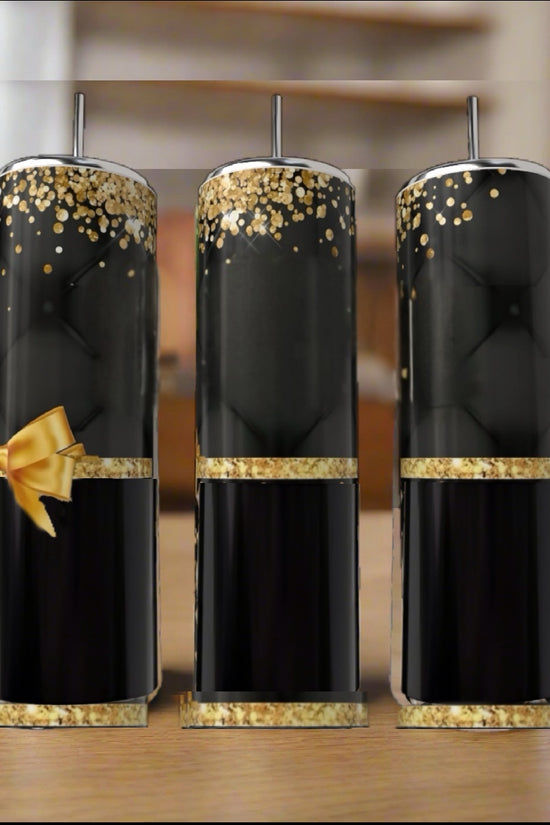 Gold Glitz 20oz Skinny Tumbler
