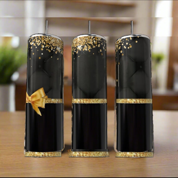 Gold Glitz 20oz Skinny Tumbler