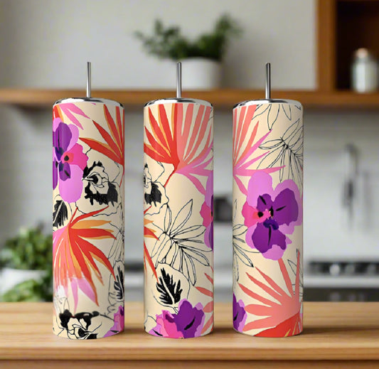 Floral 20oz Skinny Tumbler