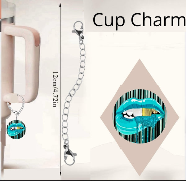 Teal Cup Charm
