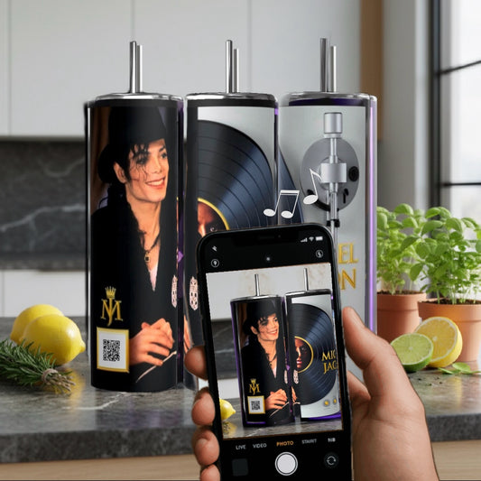 Michael Jackson 20oz Tumbler with working QR Code