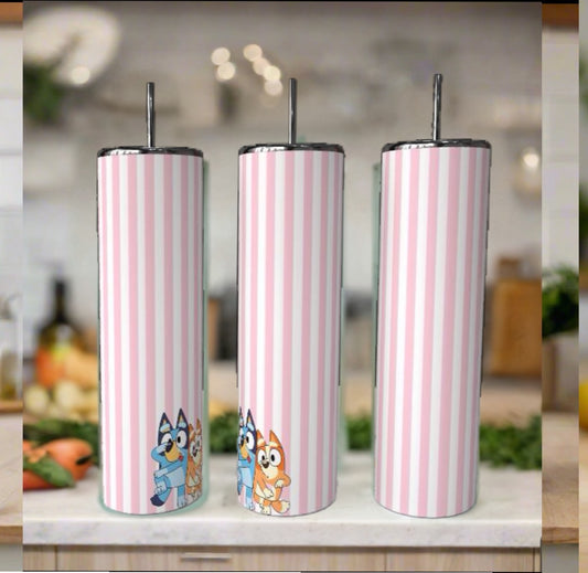 Blue/Pink Dog 20oz Stainless Steel Tumbler