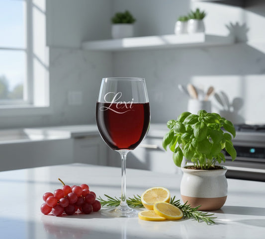 Engraved Personalized Wine Glass