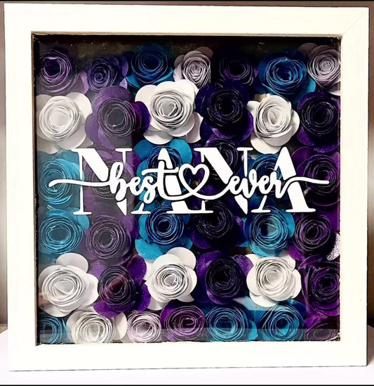 Mom 10x10 Flower Shadow Box